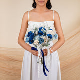 Blue Snow Bridal Bouquet