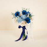 Blue Snow Bridesmaid Bouquet