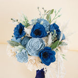 Blue Snow Bridesmaid Bouquet