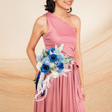 Blue Snow Bridesmaid Bouquet