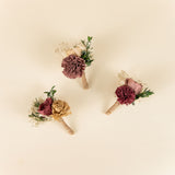Vintage Vineyard Boutonniere (Set of 3)
