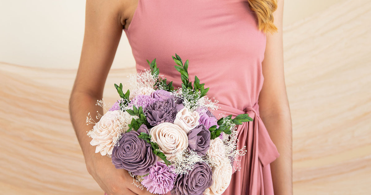 flowers for purple bridesmaid dresses Lavender Floor-Length Bridesmaid Dresses