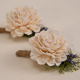 All Natural Father's Boutonniere (Set of 2) - Sola Wood Flowers