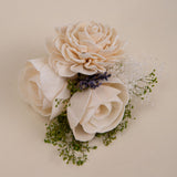 All Natural Groom's Boutonniere - Sola Wood Flowers