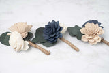 Anchored In Love Boutonniere Kit (Set of 3) - Sola Wood Flowers