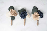 Anchored In Love Boutonniere Kit (Set of 3) - Sola Wood Flowers