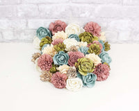 Autumn Peach Assortment - Sola Wood Flowers