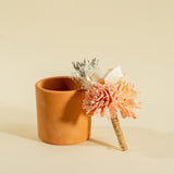 Bashful Beauty Groom's Boutonniere - Sola Wood Flowers