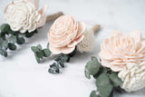 Blush Beauty Boutonniere Kit (Set of 3) - Sola Wood Flowers