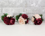 Blushing Belle Corsage (Set of 3) - Sola Wood Flowers