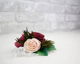 Blushing Belle Corsage (Set of 3) - Sola Wood Flowers