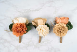Boho Bliss Boutonniere (Set Of 3) - Sola Wood Flowers
