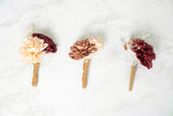 Bubblegum Bliss Boutonniere (Set of 3) - Sola Wood Flowers