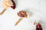 Bubblegum Bliss Boutonniere (Set of 3) - Sola Wood Flowers