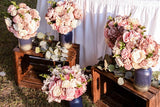 Bubblegum Bliss Bridal Bouquet - Sola Wood Flowers