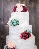 Cake Flowers Raw Assortment (50 Flowers) - Sola Wood Flowers