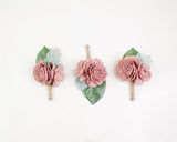 Cinder Rose Boutonniere (Set of 3) - Sola Wood Flowers
