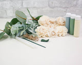 Cinder Rose Boutonniere (Set of 3) - Sola Wood Flowers