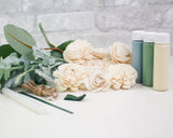 Cinder Rose Boutonniere (Set of 3) - Sola Wood Flowers