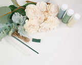 Cinder Rose Boutonniere (Set of 3) - Sola Wood Flowers
