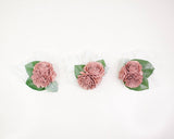 Cinder Rose Corsage (Set of 3) - Sola Wood Flowers