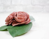 Cinder Rose Corsage (Set of 3) - Sola Wood Flowers