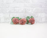 Cinder Rose Corsage (Set of 3) - Sola Wood Flowers