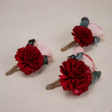 Classic Royal Boutonniere (Set Of 3) - Sola Wood Flowers
