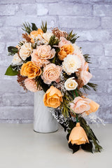 Copper Stream Cascade Bouquet - Sola Wood Flowers