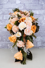 Copper Stream Cascade Bouquet - Sola Wood Flowers