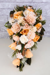 Copper Stream Cascade Bouquet - Sola Wood Flowers