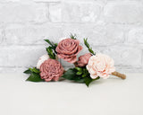 Custom Boutonniere (Set of 3) - Sola Wood Flowers