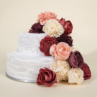 Custom Cake Topper - Sola Wood Flowers