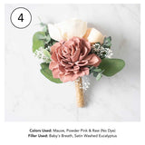 Custom Groom's Boutonniere - Sola Wood Flowers