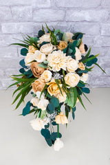 Emerald Waterfall Cascade Bouquet - Sola Wood Flowers