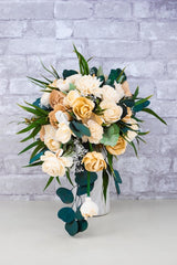 Emerald Waterfall Cascade Bouquet - Sola Wood Flowers