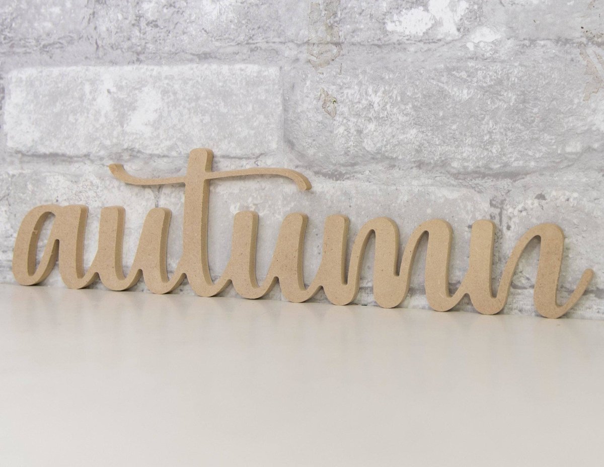 Fall Word Cursive Fall Cursive Word Cutouts – Sola Wood Flowers