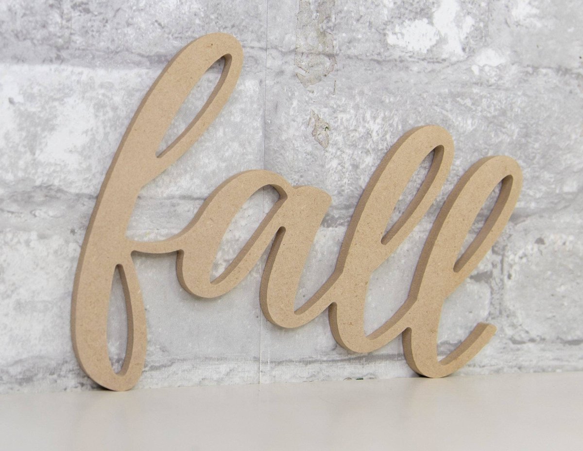 Fall Cursive Word Cutouts – Sola Wood Flowers