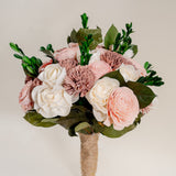 Hacienda Rose Bridal Bouquet - Sola Wood Flowers