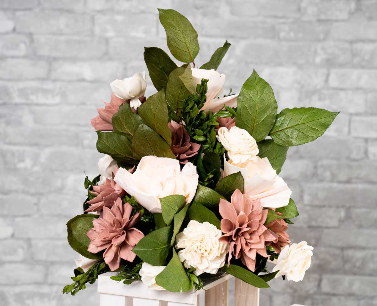 Hacienda Rose Standing Arrangement – Sola Wood Flowers