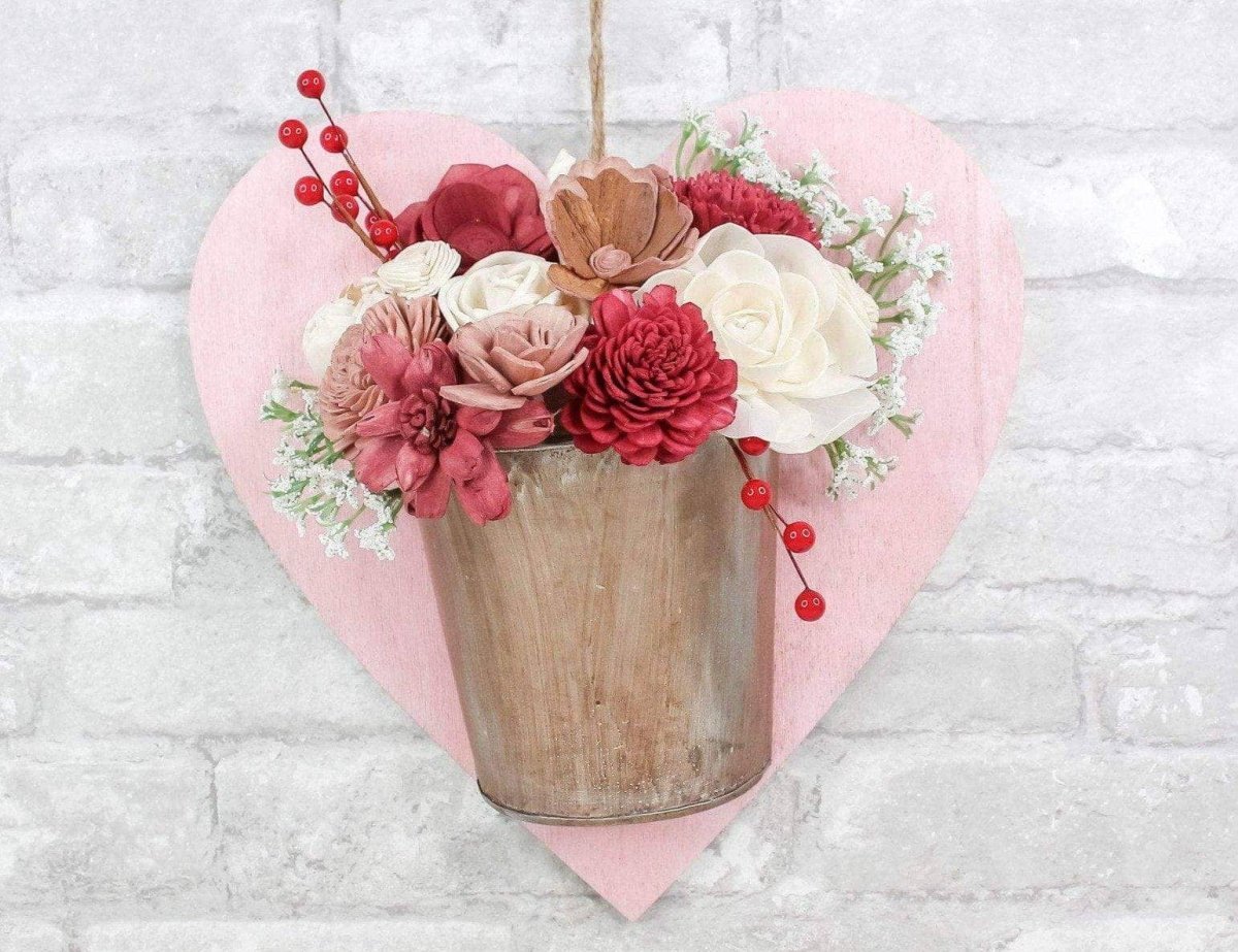 heart shaped hanging planter Heart Shaped Wall Planter – Sola Wood Flowers