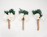 Juniper Boutonniere Craft Kit (Set Of 3) - Sola Wood Flowers