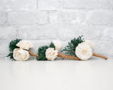 Juniper Boutonniere Craft Kit (Set Of 3) - Sola Wood Flowers