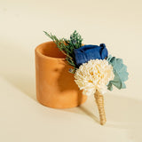 Juniper Groom's Boutonniere - Sola Wood Flowers
