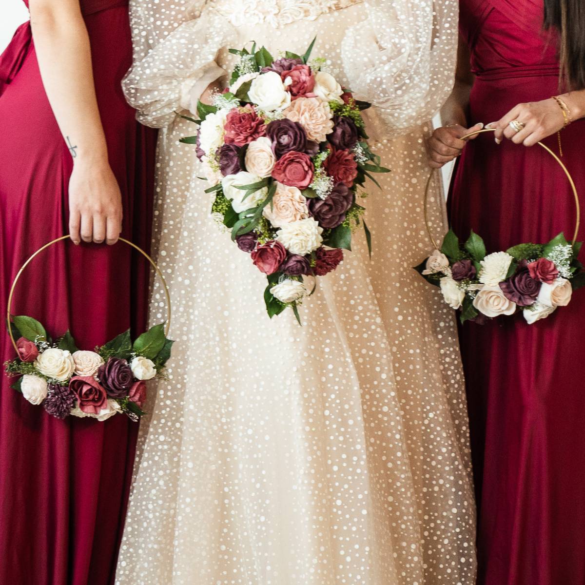 Love Story Hoop Bouquet – Sola Wood Flowers