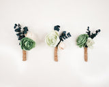 Olive Branch Boutonniere Craft Kit (Set of 3) - Sola Wood Flowers