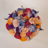 Peach Dawn Bridal Bouquet - Sola Wood Flowers