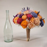 Peach Dawn Bridal Bouquet - Sola Wood Flowers
