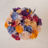 Peach Dawn Bridesmaid Bouquet - Sola Wood Flowers
