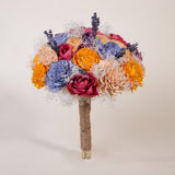 Peach Dawn Bridesmaid Bouquet - Sola Wood Flowers